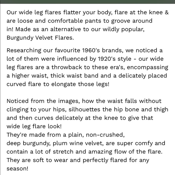 Quintessential Hippie | Velvet Bell Bottoms - Picture 7 of 7